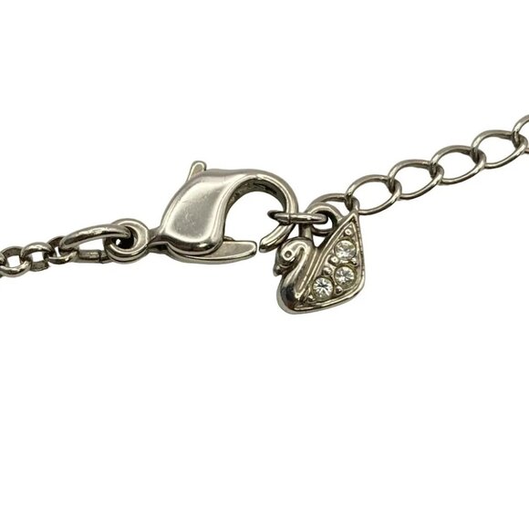Auth SWAROVSKI - Silver Clear White Hardware Swarovski Crystal Necklace - Picture 4 of 4